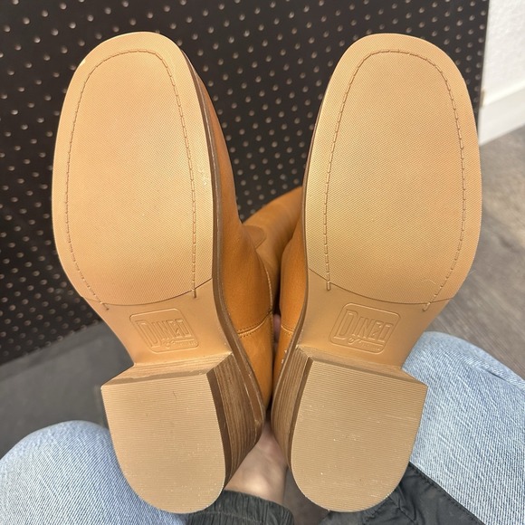 Dingo Women's 8.5 Vagabond Round Toe Pull On 2in Casual Mid Heel Knee High Tan - Picture 11 of 13